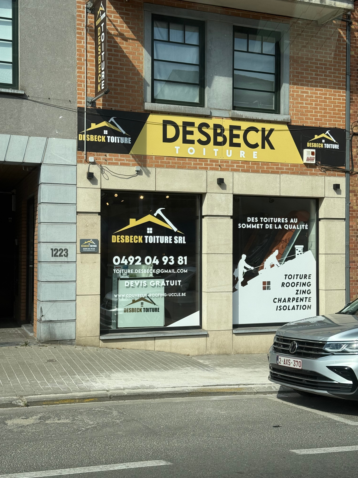 Showroom Desbeck Toiture, Chaussée de Waterloo 1223 à Uccle